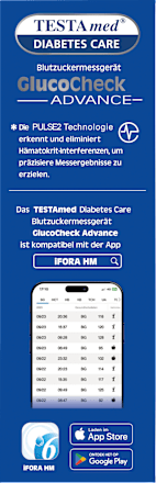 GlucoCheck ADVANCE Blutzuckermessgerät mit Sprachausgabe, 1 St