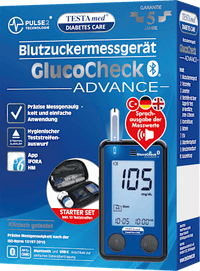 GlucoCheck ADVANCE Blutzuckermessgerät mit Sprachausgabe, 1 St