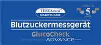 GlucoCheck ADVANCE Blutzuckermessgerät mit Sprachausgabe, 1 St