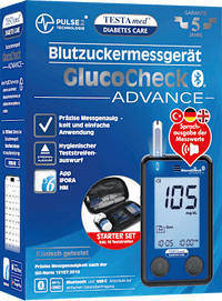 GlucoCheck ADVANCE Blutzuckermessgerät mit Sprachausgabe, 1 St