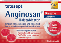 Anginosan keelpastilles kersen suikervrij, 20 stuks