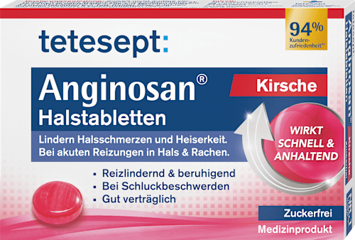 Anginosan Halstabletten Kirsche zuckerfrei, 20 St