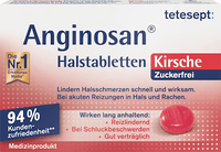 Anginosan keelpastilles kersen suikervrij, 20 stuks