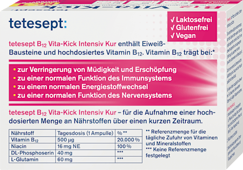 B12 Vita-Kick intensieve behandeling 500 μg drinkampullen, 7 stuks