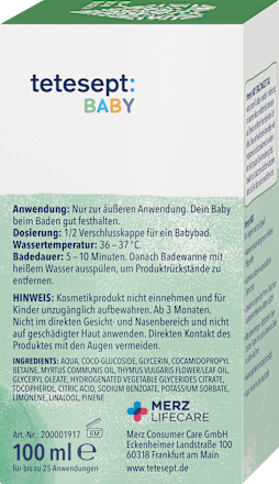 Baby Erkältungszeit Bad mit Thymian & Myrte, 100 ml
