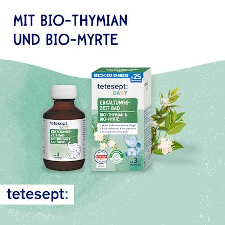 Baby Erkältungszeit Bad mit Thymian & Myrte, 100 ml