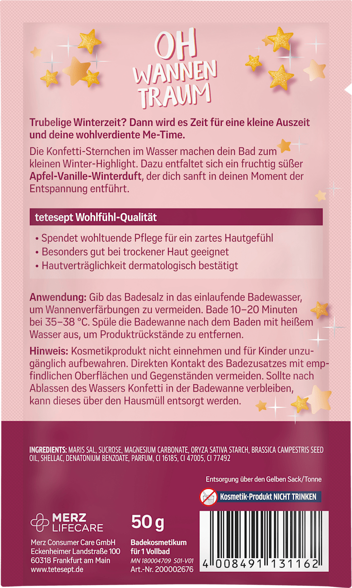 tetesept Badesalz OH WANNEN TRAUM, 50 g