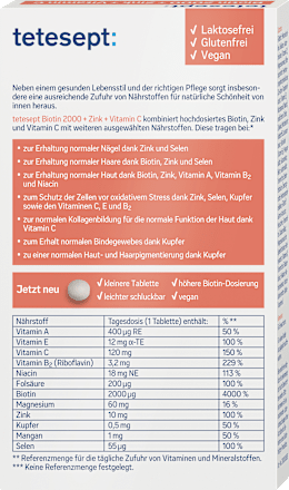 Biotin 2000 Tabletten 30 St, 18 g