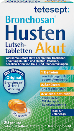 Bronchosan Hoest Acute Zuigtabletten, 20 stuks