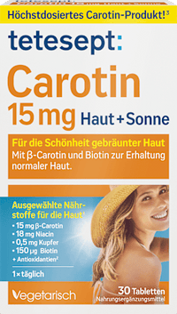 Caroteen Huid + Zon Tabletten 30 stuks, 15,3 g