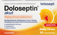tetesept Doloseptin akut Halsschmerztabletten Honig-Zitrone, 24 St