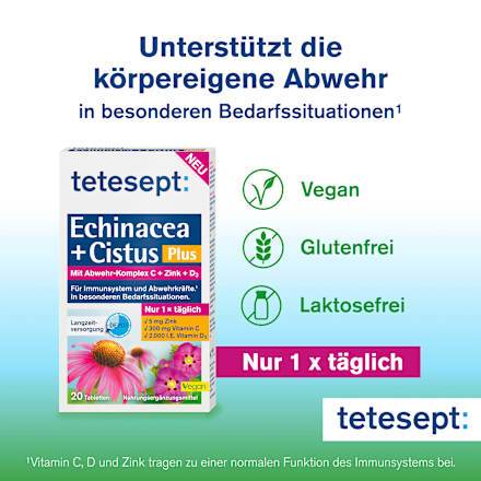 Echinacea + Cistus Plus tabletten, 20 st