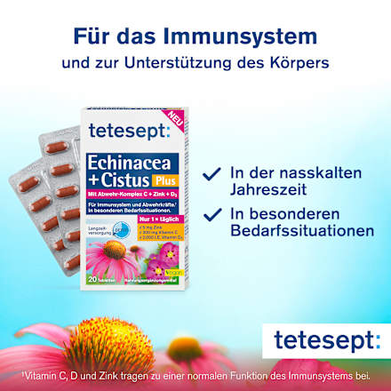 Echinacea + Cistus Plus tabletten, 20 st