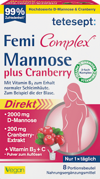 Femi Complex Mannose plus Cranberry Sachets 8 St, 23,2 g tetesept