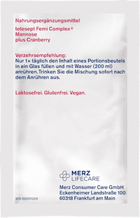 Femi Complex Mannose plus Cranberry Sachets 8 St, 23,2 g tetesept