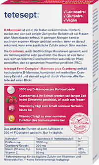 Femi Complex Mannose plus Cranberry Sachets 8 St, 23,2 g