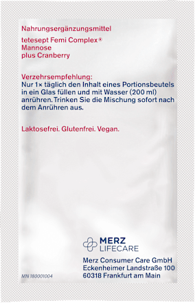 Femi Complex Mannose plus Cranberry Sachets 8 stuks, 23,2 g