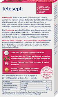Femi Complex Mannose plus Cranberry Sachets 8 St, 23,2 g tetesept