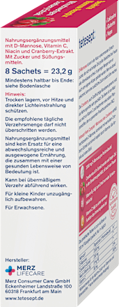 Femi Complex Mannose plus Cranberry Sachets 8 St, 23,2 g tetesept