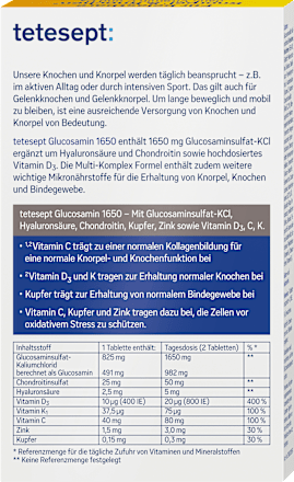 Glucosamine 1650 tabletten, 50,4 g