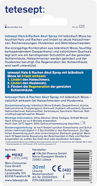 Hals- und Rachen Spray mit Isländisch Moos, 30 ml