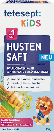 Hoestsiroop voor kinderen met honing en IJslands mos, 168 g