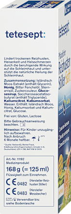 Kruidenhoestsiroop voor kriebelhoest, 125 ml