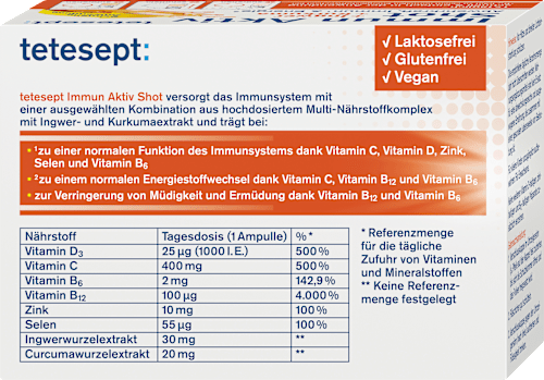 Immuunactieve gember-kurkuma drinkampullen 7 stuks, 81,76 g