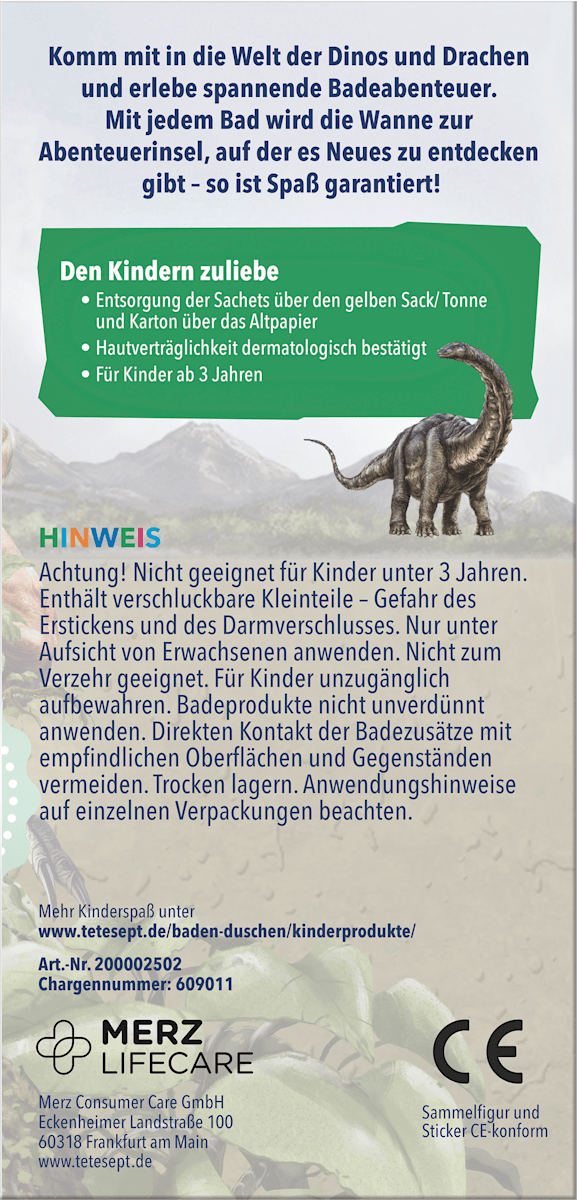 Geschenkset Badezusatz Kinder Spannende Dino Badeabenteuer 3tlg, 1 St