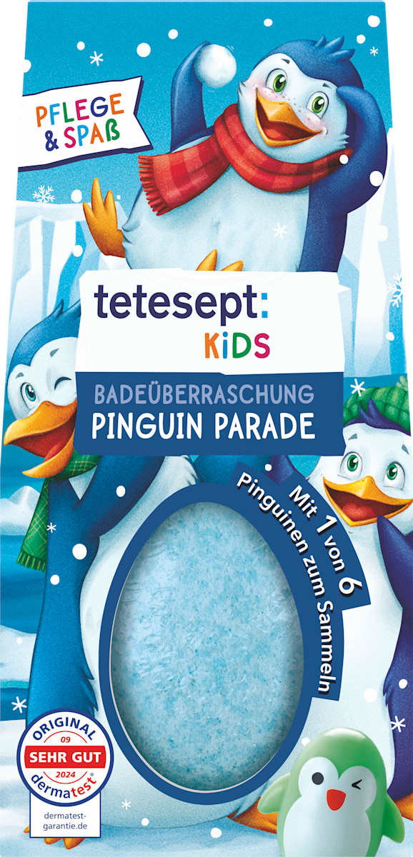 tetesept: KIDS Kinder Badezusatz Badeüberraschung Pinguin Parade, 1 St