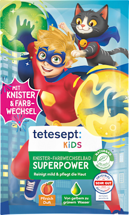 Kinder Badezusatz Knister-Farbwechselbad Superpower, 45 g