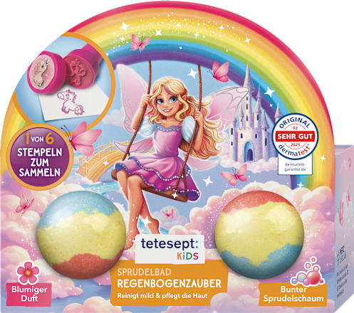 Kinder Badezusatz Sprudelbad Regenbogenzauber, 2 St