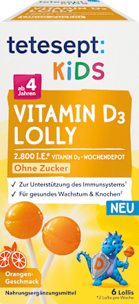 tetesept Kids Vitamin D3 Lolly 6 St, 48 g