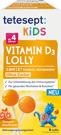 tetesept Kids Vitamin D3 Lolly 6 St, 48 g