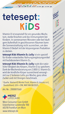 tetesept Kids Vitamin D3 Lolly 6 St, 48 g