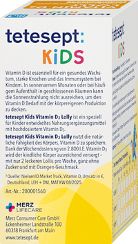 tetesept Kids Vitamin D3 Lolly 6 St, 48 g