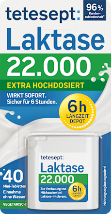 Lactase 22000 Mini Tabletten 40 stuks, 13,6 g