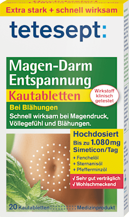 Maag- en darmontspanningstabletten, 20 stuks