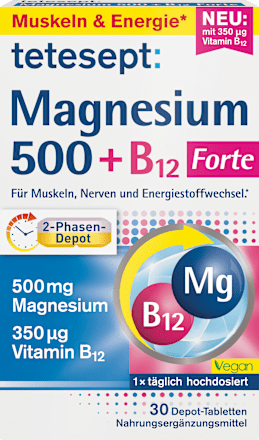 Magnesium 500 + B12 Forte Depot-Tabletten 30 St, 30 St