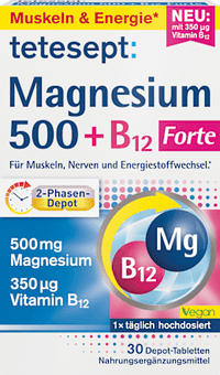 Magnesium 500 + B12 Forte Depot-Tabletten 30 St, 30 St