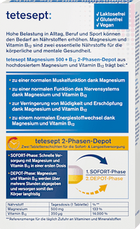 Magnesium 500 + B12 Forte Depot-Tabletten 30 St, 30 St
