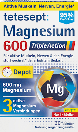Magnesium 600 Triple Action Tabletten 30 St, 58,9 g