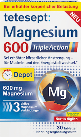 Magnesium 600 Triple Action tabletten 30 stuks, 58,9 g
