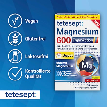 Magnesium 600 Triple Action Tabletten 30 St, 58,9 g