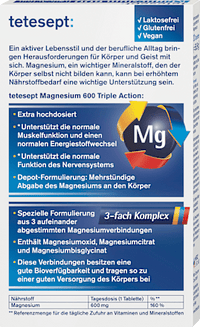 Magnesium 600 Triple Action Tabletten 30 St, 58,9 g