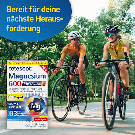 Magnesium 600 Triple Action tabletten 30 stuks, 58,9 g