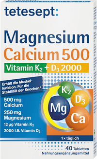 Magnesium Calcium Vitamine K + D Tabletten 40 stuks, 73,2 g