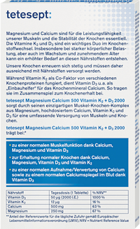 Magnesium Calcium Vitamine K + D Tabletten 40 stuks, 73,2 g