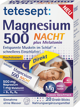 Magnesium Nacht plus Melatonine Direct Sticks 20 stuks, 36 g