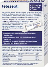 Magnesium Nacht plus Melatonin Direkt Sticks 20 St, 36 g